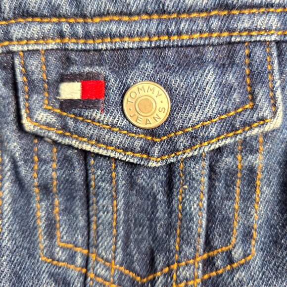 Tommy Hilfiger Unisex Toddler Kid's Classic Blue Denim Trucker Jean Jacket 2T - Picture 5 of 5